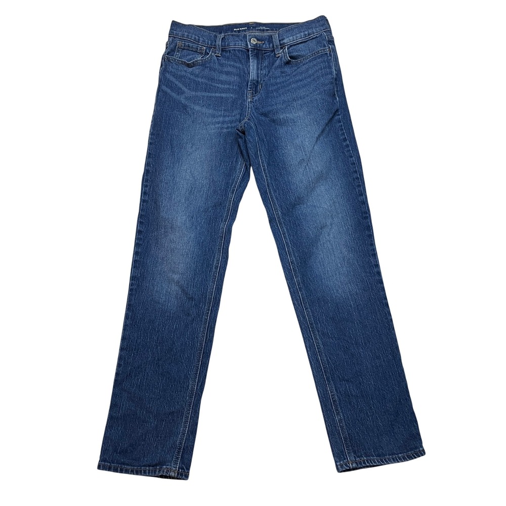 Old Navy Jeans Womens 4 Blue Wow Boyfriend Mid-Rise Stretch Dark Wash Denim 6403
